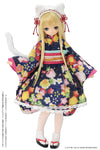 1/6 Pure Neemo Wear PNS Cat-eared Japanese Style Maid Set III Navy (DOLL ACCESSORY)ㅤ