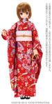 1/6 Pure Neemo Wear PNM Kimono set -Cherry Blossom Poetry- Scarlet (DOLL ACCESSORY)ㅤ