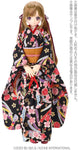 1/6 Pure Neemo Wear PNM Kimono set -Cherry Blossom Poetry- Black (DOLL ACCESSORY)ㅤ