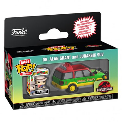 FUNKO BITTY POP RIDES JURASSIC PARK - DR. ALAN GRANT AND JURASSIC SUV (90113)