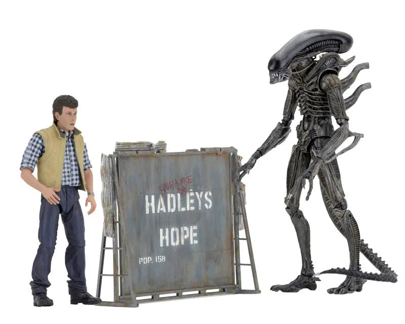 Alien / 7 Inch Action Figure Series: Hadleys Hope, Carter Burke & Concept Warrior Setㅤ – Neca – ActionFigureBrasil