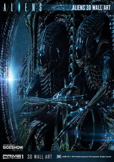 Aliens 3D Wall Art - LIMITED EDITION: 300 – Prime 1 Studio – ActionFigure Brasil — com base expositora