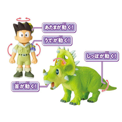 Ania "Movie Doraemon: Nobita' New Dinosaur" Suneo & Top (Sinoceratops)ㅤ – Takara Tomy – ActionFigure Brasil — ângulo diferente