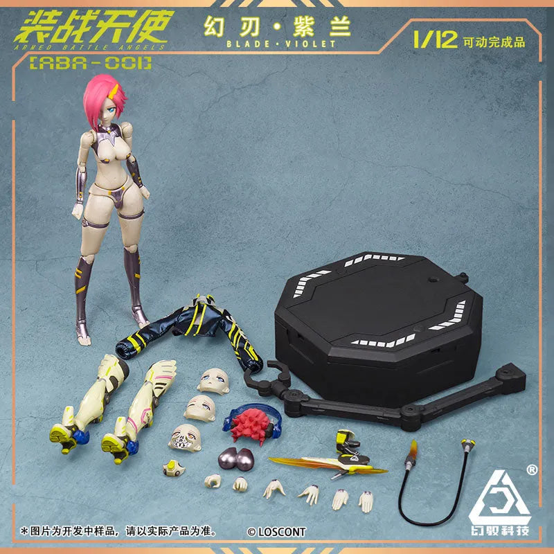 Armed Battle Angels Series - ABA-001 - Blade Violet - 1/12 (LOSCONT)ㅤ – Loscont – ActionFigureBrasil