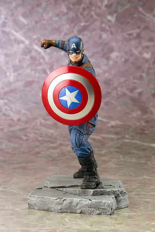 ARTFX+ - Captain America Civil War: Captain America Civil War 1/10 Easy Assembly Kitㅤ – Kotobukiya – ActionFigureBrasil
