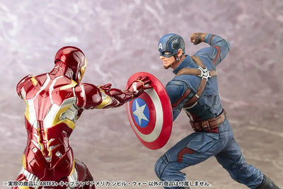ARTFX+ - Captain America Civil War: Captain America Civil War 1/10 Easy Assembly Kitㅤ – Kotobukiya – ActionFigureBrasil — ambientada