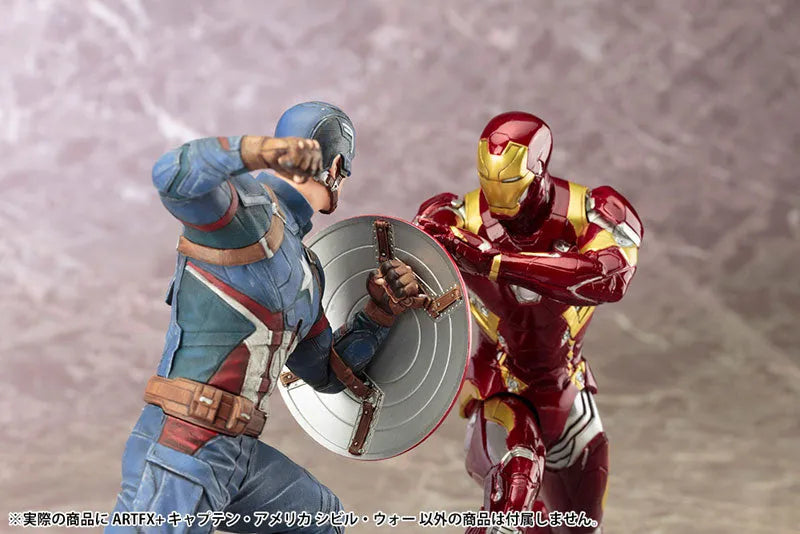 ARTFX+ - Captain America Civil War: Captain America Civil War 1/10 Easy Assembly Kitㅤ – Kotobukiya – ActionFigureBrasil
