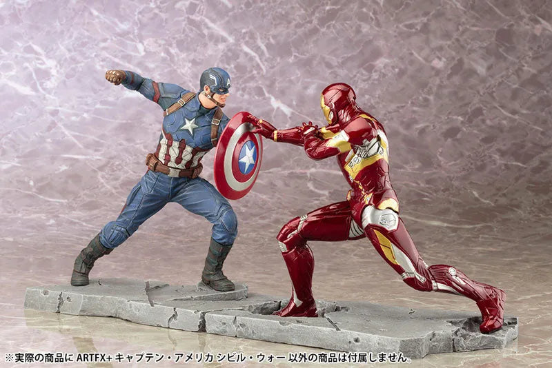 ARTFX+ - Captain America Civil War: Captain America Civil War 1/10 Easy Assembly Kitㅤ – Kotobukiya – ActionFigureBrasil