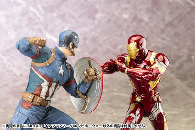 ARTFX+ - Captain America Civil War: Iron Man MARK46 Civil War 1/10 Easy Assembly Kitㅤ – Kotobukiya – ActionFigureBrasil — ambientada