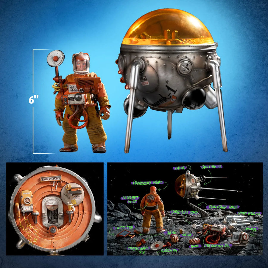 Astronaut and Sputnik 1 – Damtoys – ActionFigure Brasil