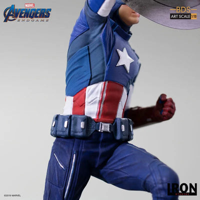 Avengers: Endgame/ Captain America 2012 1/10 Art Scale Statueㅤ – Iron Studios – ActionFigureBrasil — com base expositora