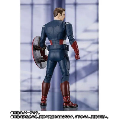 Avengers: Endgame - Captain America - S.H.Figuarts - CAP VS. CAP Ver. - Single Figure (Bandai Spirits) [Shop Exclusive]ㅤ – Bandai Spirits – ActionFigureBrasil — ângulo diferente
