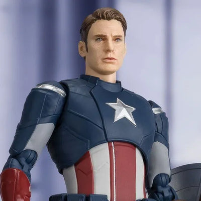 Avengers: Endgame - Captain America - S.H.Figuarts - CAP VS. CAP Ver. - Single Figure (Bandai Spirits) [Shop Exclusive]ㅤ – Bandai Spirits – ActionFigureBrasil — iluminação de estúdio