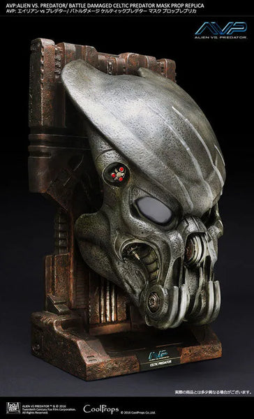 AVP Alien vs Predator Battle Damaged Celtic Predator Mask Prop Replicaㅤ – CoolProps – ActionFigureBrasil — detalhe do produto