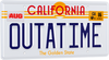 Back to the Future OUTATIME License Plate