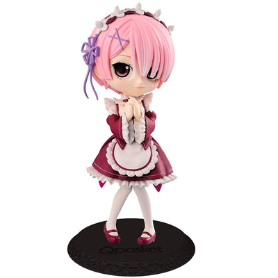 ESTÁTUA BANPRESTO QPOSKET RE:ZERO STARTING LIFE IN ANOTHER WORLD - RAM (RED)