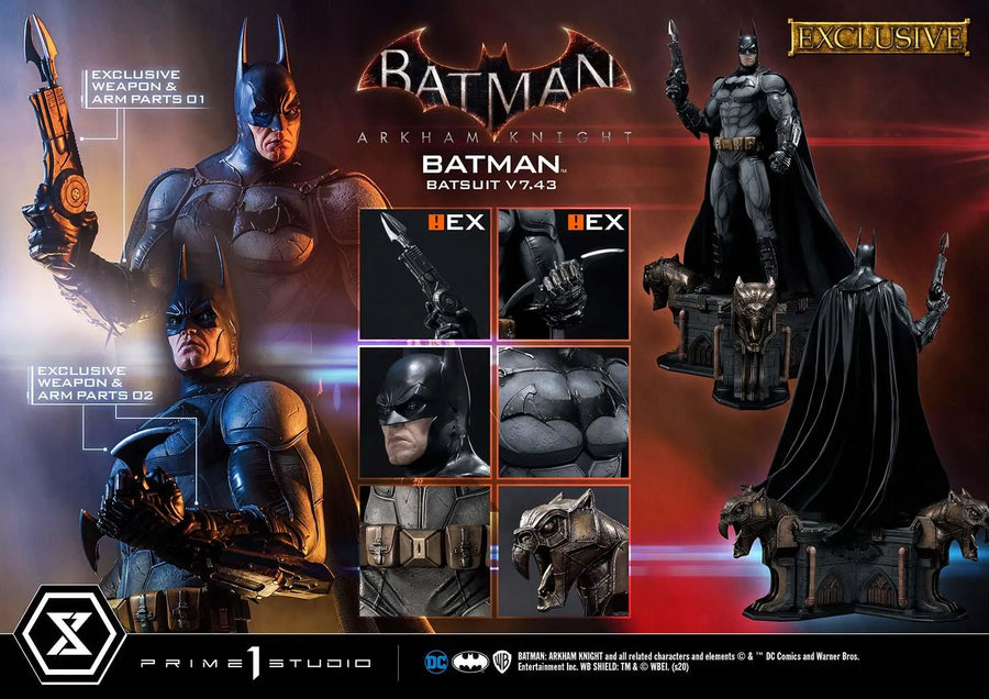 Batman Batsuit V7.43 (Exclusive Version) Batman: Arkham Knight – Prime1Studio – ActionFigure Brasil