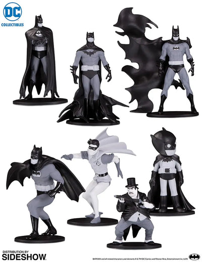 Batman Black & White Set of 7 Mini Figures - LIMITED EDITION – DC Direct – ActionFigure Brasil