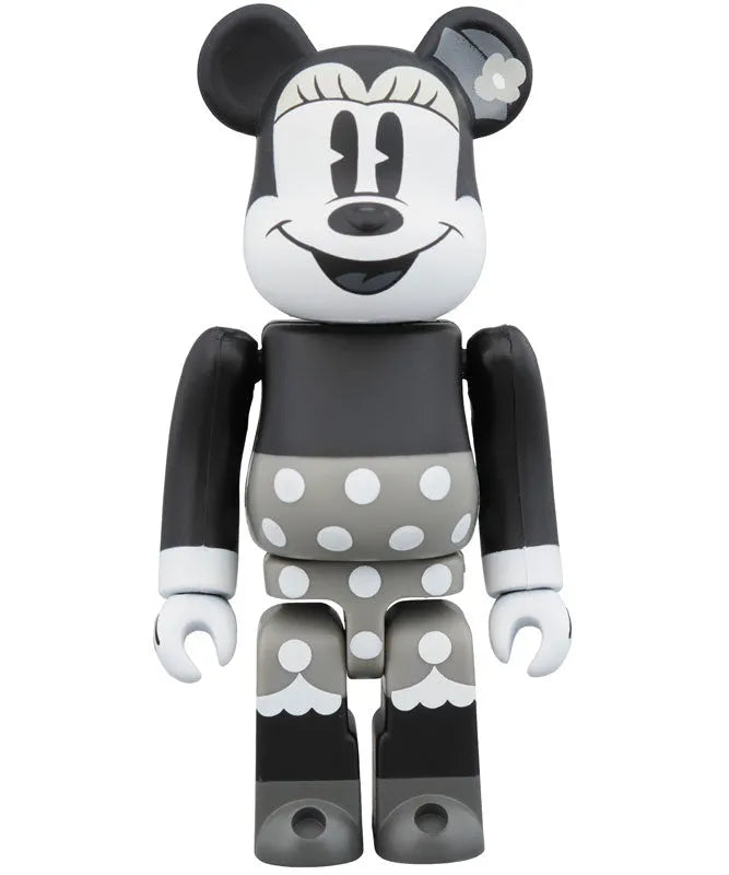 BE@RBRICK MICKEY MOUSE & MINNIE MOUSE 100% (B & W Ver.) 2 PACKㅤ – Gantaku – ActionFigureBrasil