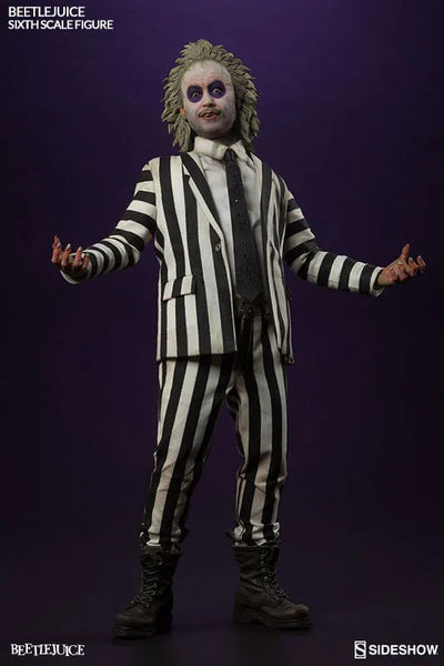 Beetlejuice 1/6 Scale Figure SideShow Sixth Scale Beetlejuiceㅤ – Sideshow Collectibles – ActionFigure Brasil — ângulo diferente