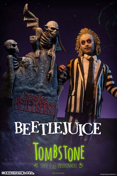Beetlejuice 1/6 Scale Figure SideShow Sixth Scale Beetlejuice Tombstoneㅤ – Sideshow Collectibles – ActionFigureBrasil — ambientada