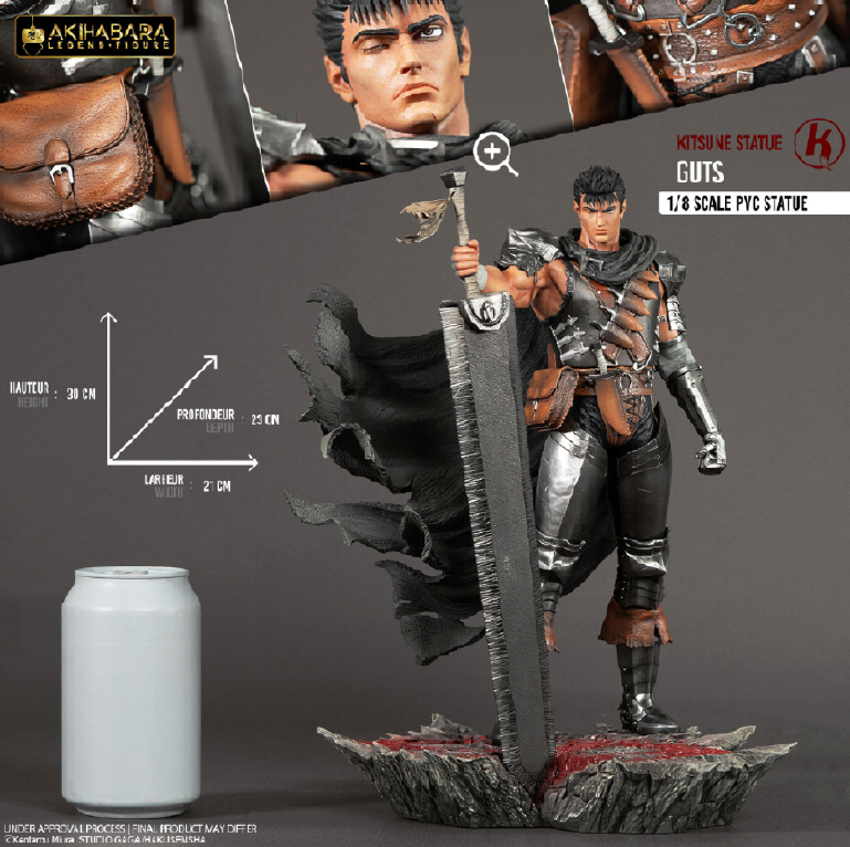 Berserk - Guts - Akihabara Legend Figure - 1/8 (Chibi Akihabara, Kitsune Statue)ㅤ – Chibi Akihabara,Kitsune Statue – ActionFigureBrasil