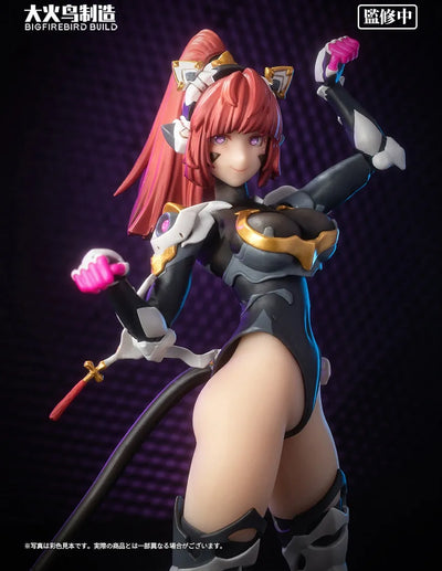 BIGFIREBIRD BUILD - Science Cat Lady - Team 001 - Sunflower - 1/9 (BIGFIREBIRD TOY)ㅤ – Bigfirebird Toy – ActionFigureBrasil — com base expositora