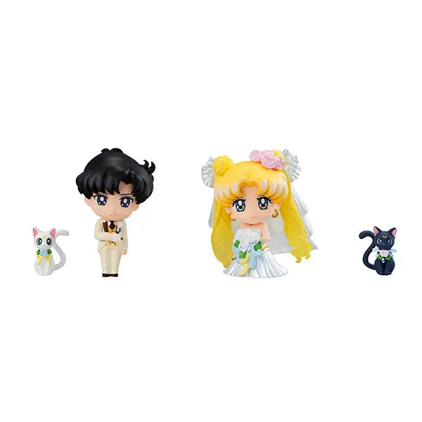 Bishoujo Senshi Sailor Moon - Artemis - Chiba Mamoru - Luna - Tsukino Usagi - Petit Chara Happy Wedding - Petit! Chara Seriesㅤ – MegaHouse – ActionFigureBrasil