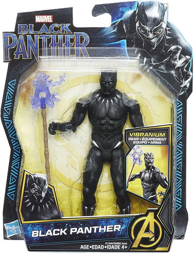 Black Panther - Hasbro Action Figure: 6 Inch / Basic - Black Pantherㅤ – Hasbro – ActionFigureBrasil — ângulo diferente