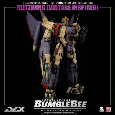 Blitzwing (Vintage Inspired) – Threezero – ActionFigure Brasil — com base expositora