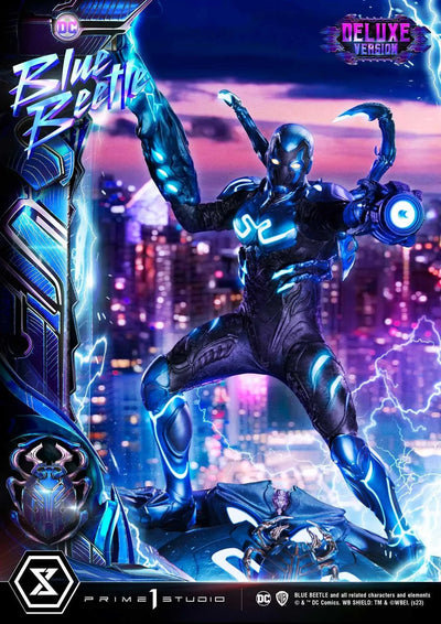 Blue Beetle - Museum Masterline Series MMBLB-01DX - 1/3 - DX Version (Prime 1 Studio)ㅤ – Prime 1 Studio – ActionFigureBrasil — com base expositora
