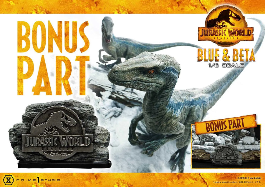 Blue & Beta (Bonus Version) Jurassic World: Dominion (Film) – Prime1Studio – ActionFigure Brasil