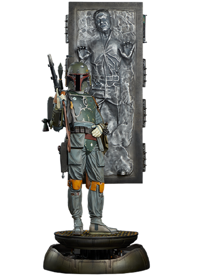 Boba Fett and Han Solo in Carbonite - LIMITED EDITION: 1250 – Sideshow Collectibles – ActionFigure Brasil — detalhe do produto