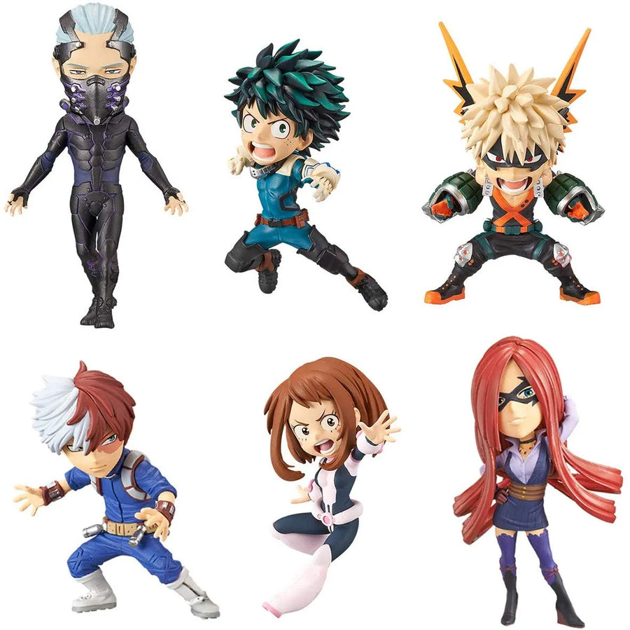 Boku no Hero Academia: The Movie Heroes Rising - Nine - Midoriya Izuku - Bakugo Katsuki - Todoroki Shoto - Uraraka Ochaco - Slice - World Collectible Figure - Set of 6 Figures (Banpresto)ㅤ – Banpresto – ActionFigureBrasil