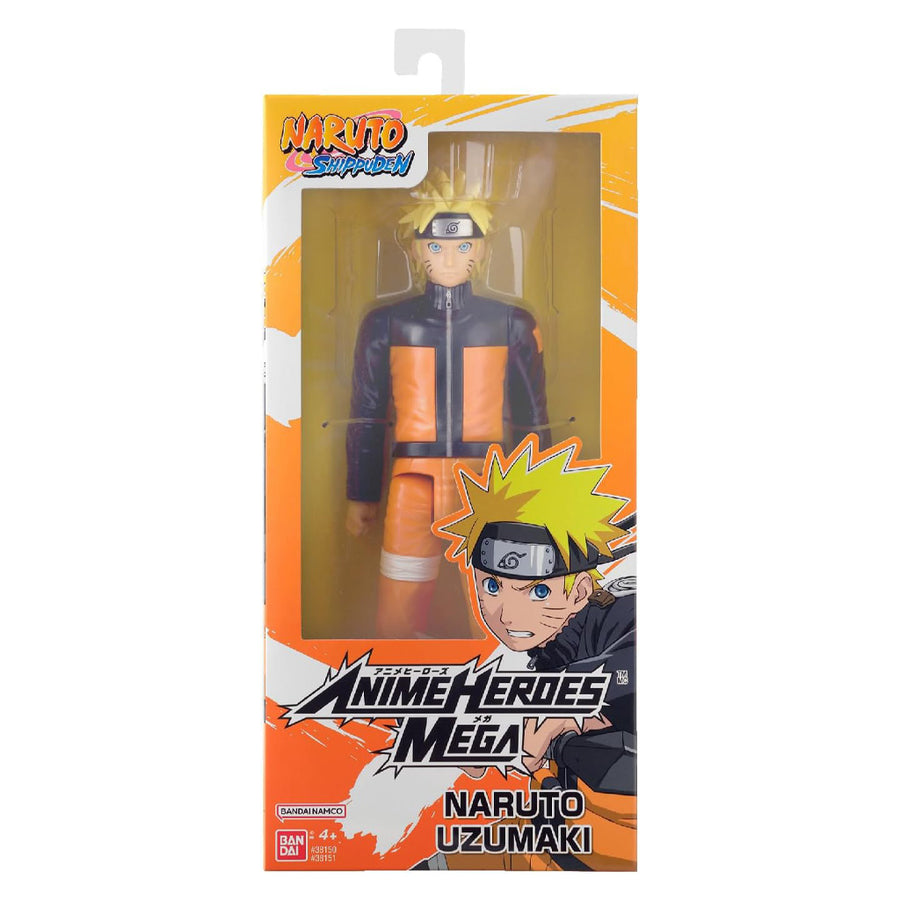 BONECO BANDAI ANIME HEROES MEGA NARUTO SHIPPUDEN - NARUTO UZUMAKI (38151)