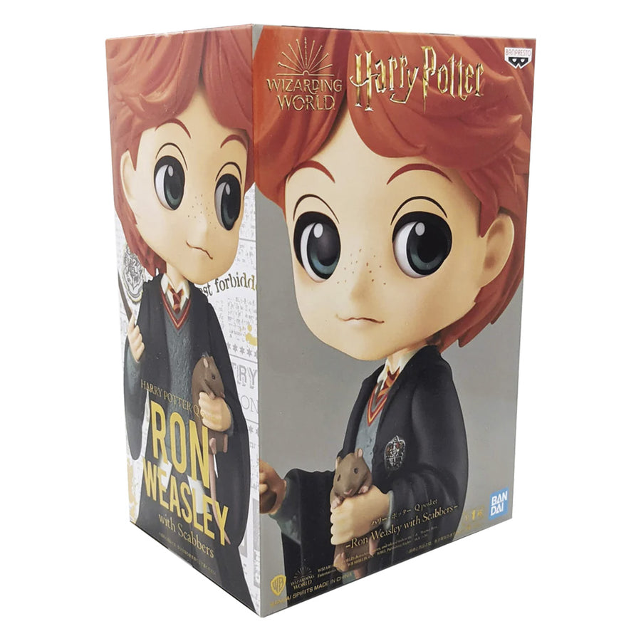 ESTÁTUA BANPRESTO QPOSKET HARRY POTTER - RON WEASLEY WITH SCABBERS 16650