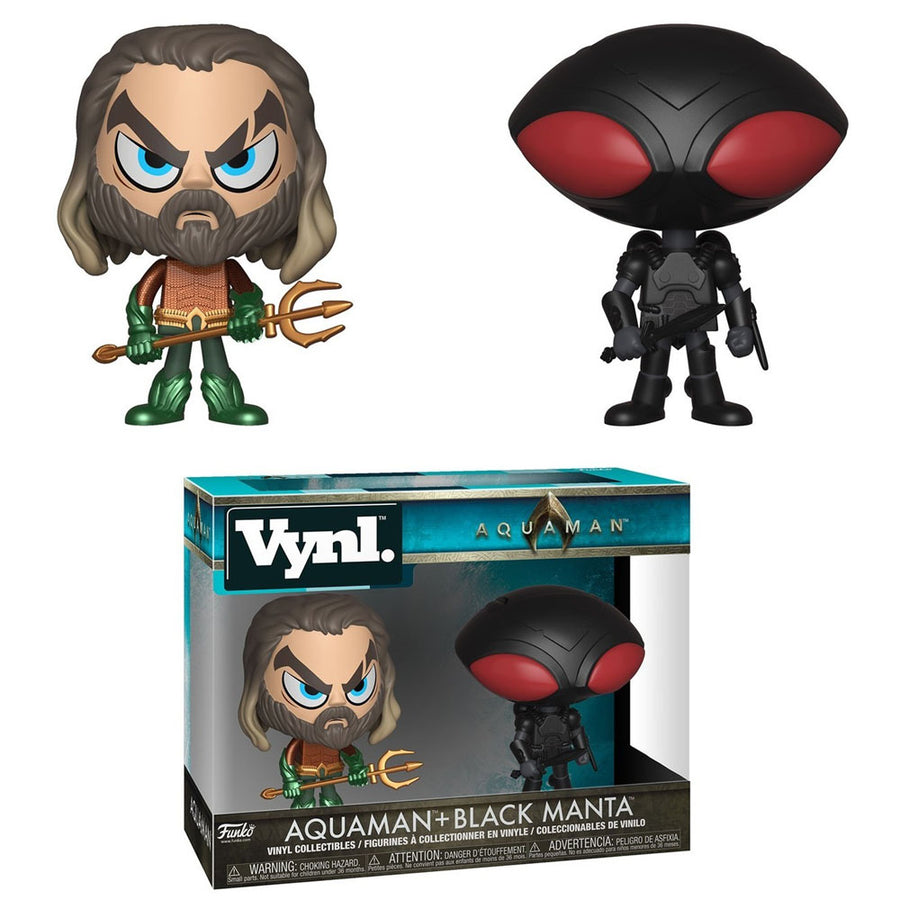 BONECO FUNKO VYNL AQUAMAN AQUAMAN + BLACK MANTA 2PACK BRINDE