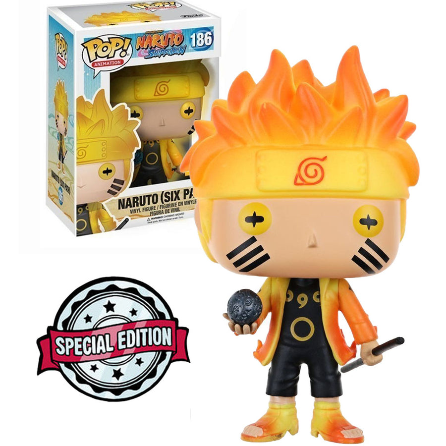 BONECO FUNKO POP NARUTO SHIPPUDEN EXCLUSIVE - NARUTO (SIX PATH) 186 BRINDE