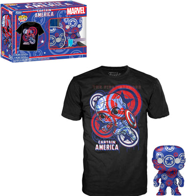 BOX FUNKO POP ART SERIES MARVEL CIVIL WAR CAPTAIN AMERICA - CAPTAIN AMERICA 36 + CAMISETA TEES *S* BRINDE