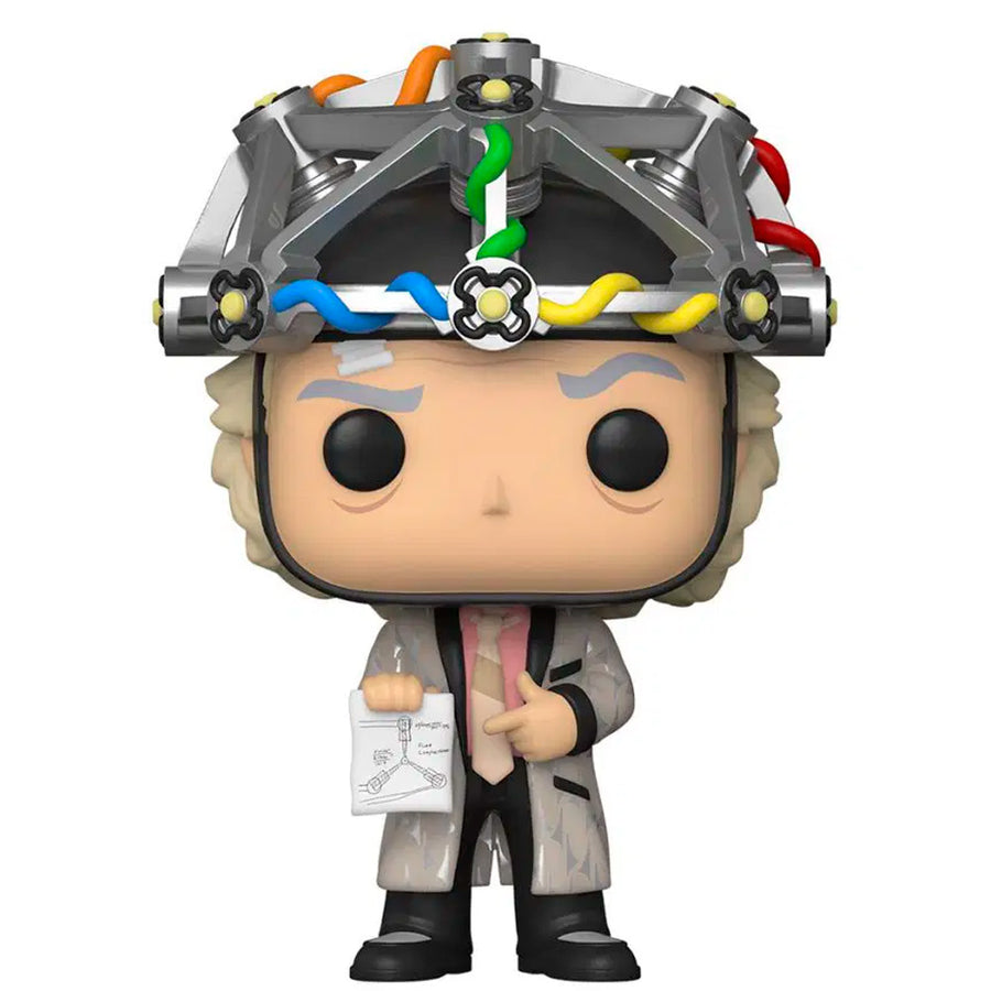 BOX FUNKO POP BACK TO THE FUTURE - DOC WITH HELMET + CAMISETA TEE BUNDLE *M*