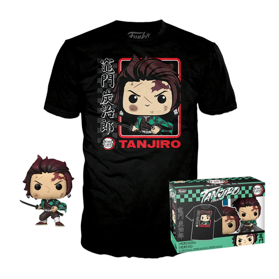 BOX FUNKO POP DEMON SLAYER - TANJIRO KAMADO + CAMISETA TEE BUNDLE *S*