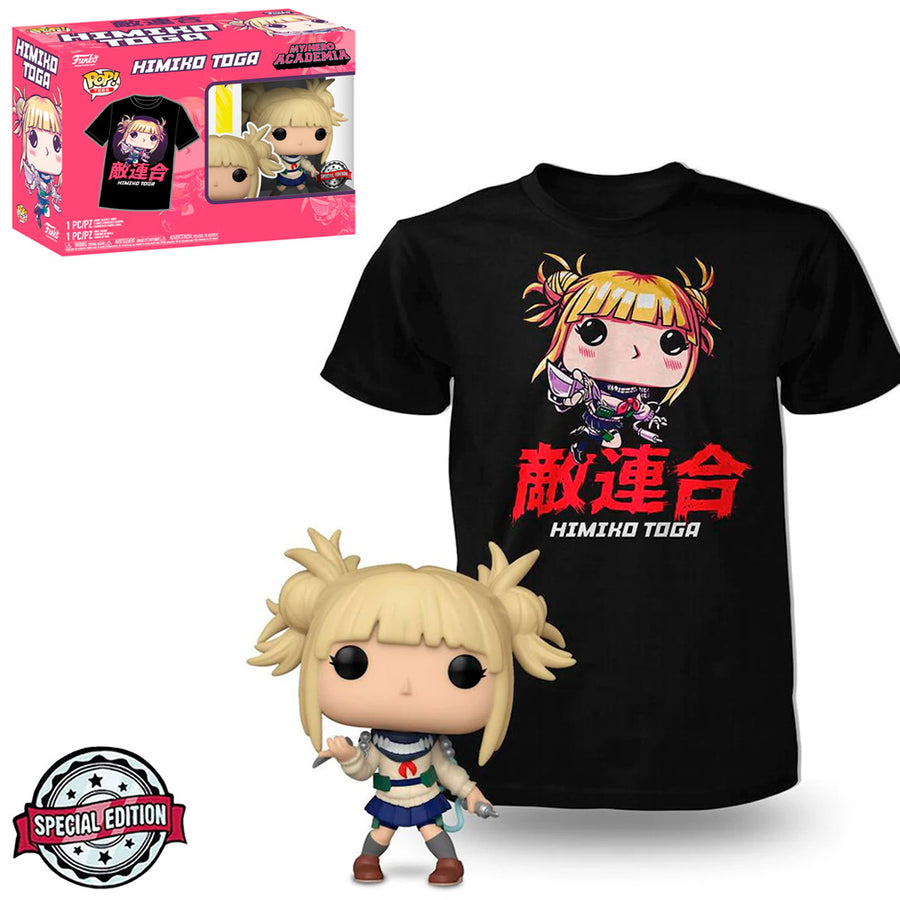 BOX FUNKO POP MY HERO ACADEMIA EXCLUSIVO - HIMIKO TOGA + CAMISETA TEE BUNDLE *S*