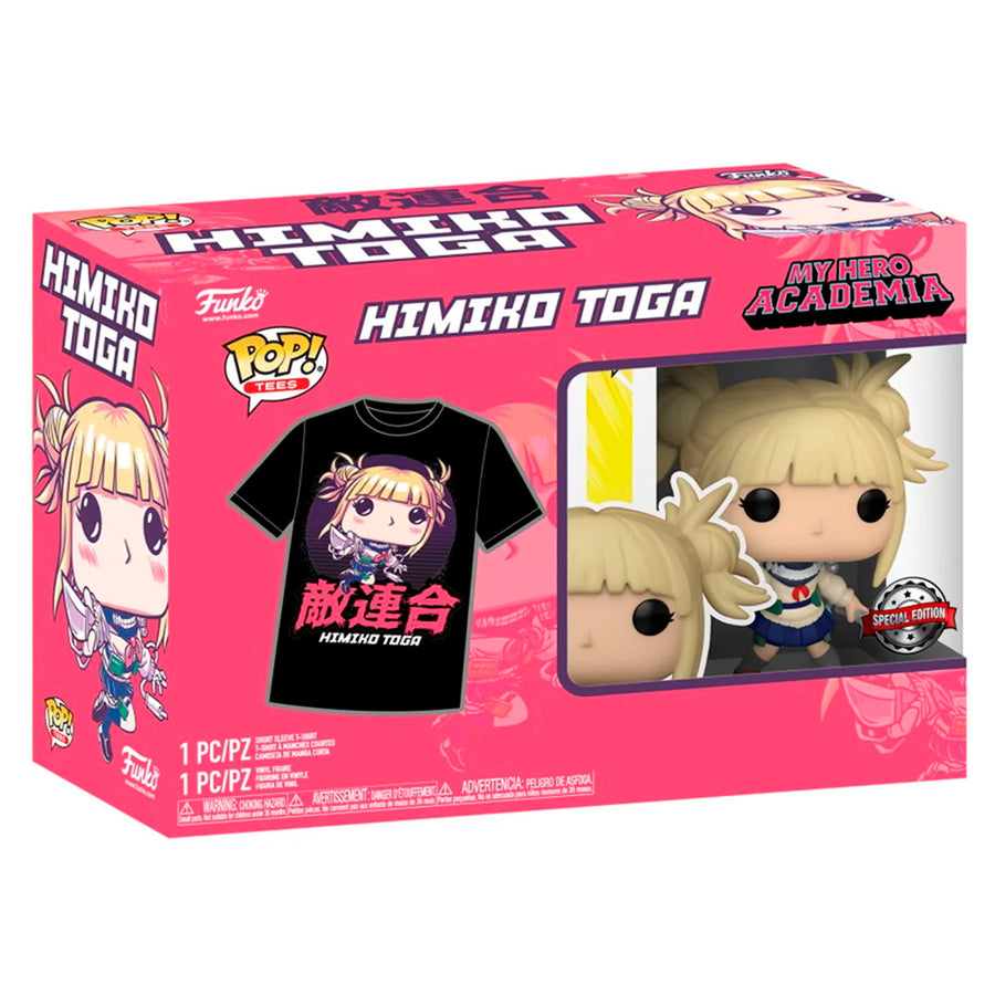 BOX FUNKO POP MY HERO ACADEMIA EXCLUSIVO - HIMIKO TOGA + CAMISETA TEE BUNDLE *S*