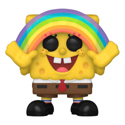 BOX FUNKO POP POCKET SPONGEBOB SQUAREPANTS - SPONGEBOB W/RAINBOW + CAMISETA TEE BUNDLE *L* (KID)