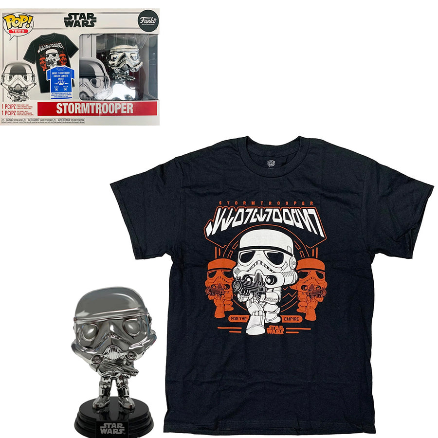 BOX FUNKO POP STAR WARS - STORMTROOPER + CAMISETA TEE BUNDLE *L* BRINDE