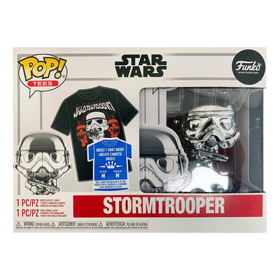 BOX FUNKO POP STAR WARS - STORMTROOPER + CAMISETA TEE BUNDLE *L*