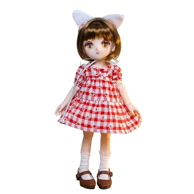 Candy House Series - Daisy - Red Check Dress (Pansdoll)ㅤ – Pansdoll – ActionFigureBrasil