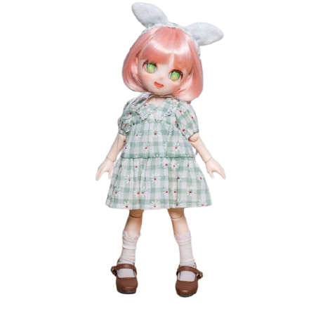 Candy House Series - Paris - Green Check Dress (Pansdoll)ㅤ – Pansdoll – ActionFigureBrasil