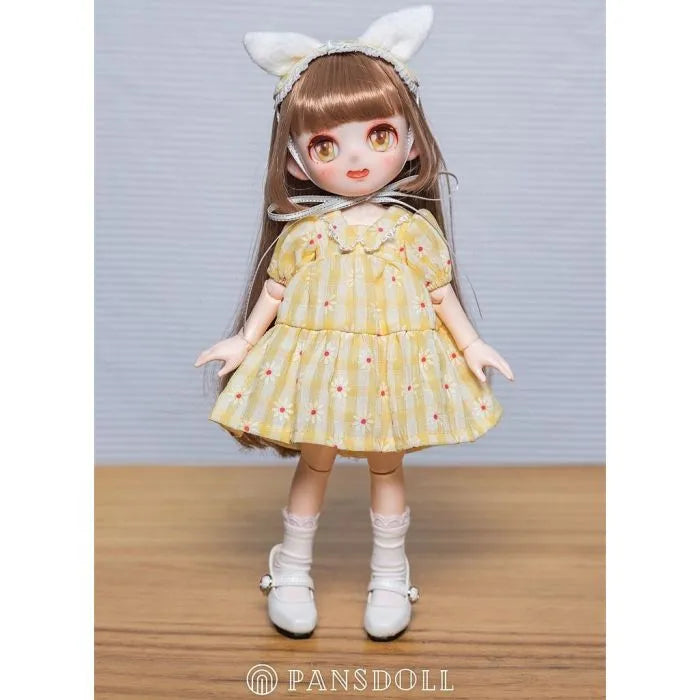 Candy House Series - Paris - Yellow Check Dress (Pansdoll)ㅤ – Pansdoll – ActionFigure Brasil