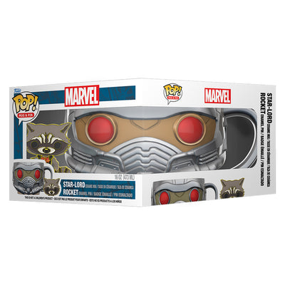 CANECA FUNKO MUG MARVEL STAR-LORD + PIN ROCKET 65501